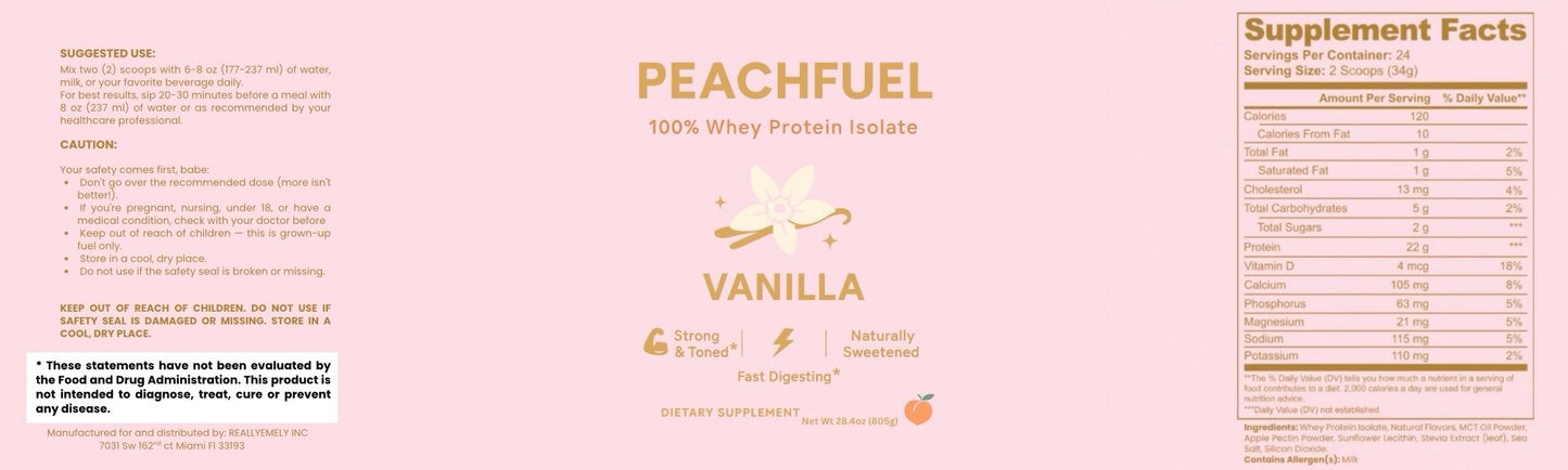 Advanced 100% Whey Protein Isolate (Vanilla)